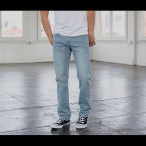 RSQ New York Slim Straight Light Wash Mens Jeans